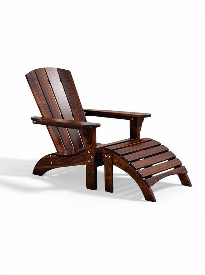 **Klassischer Holzliegestuhl mit ergonomischem Design**