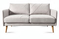 Modernes Stoffsofa mit Holzwangen**