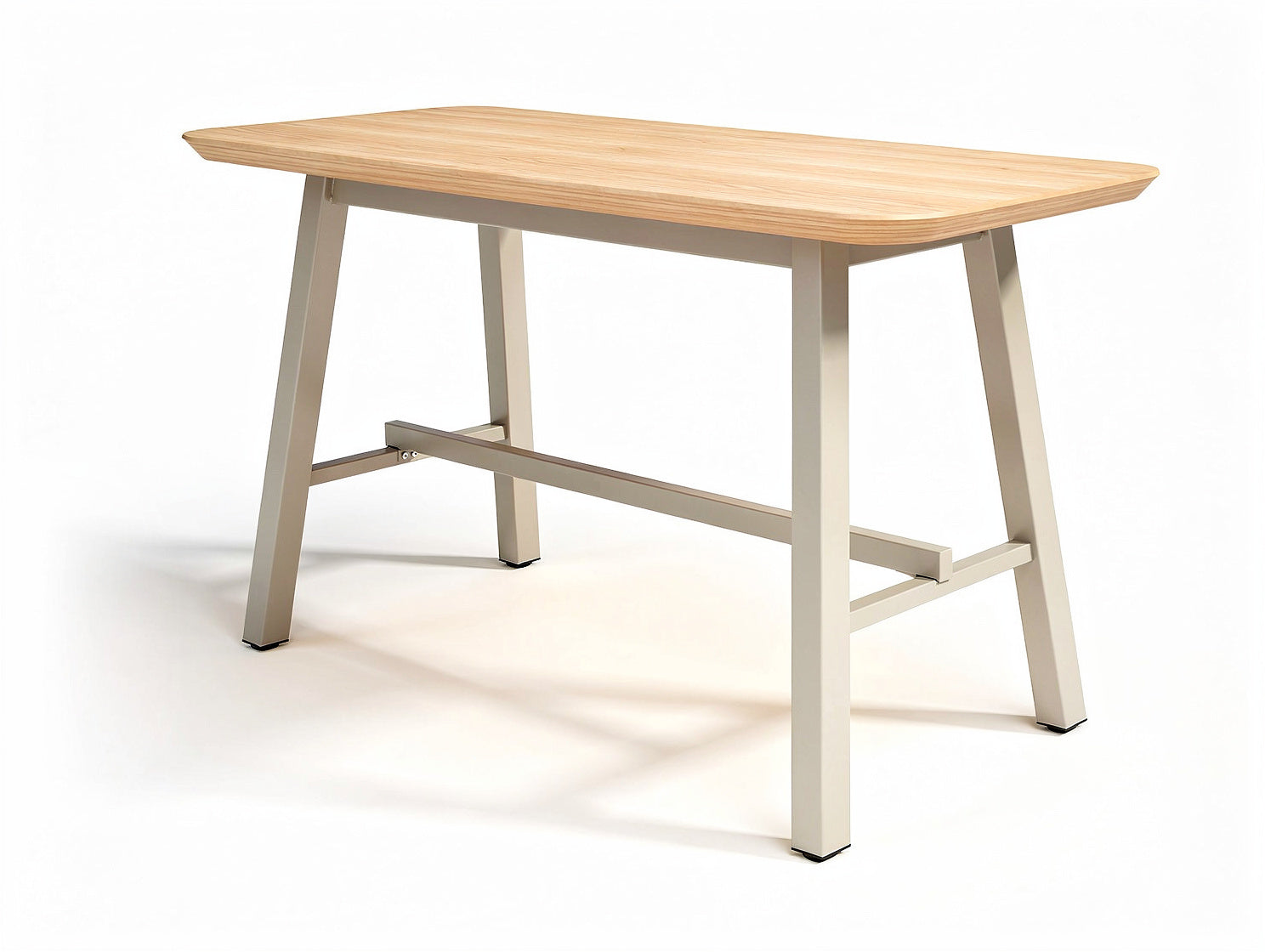 **Moderner Holztisch mit Metallgestell**
